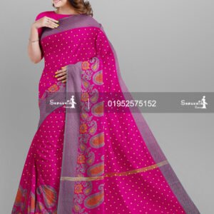 Half Silk Jamdani Saree without Blouse Pcs
